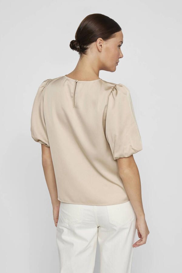 Vila Blouse Noos Top Ellette Cement