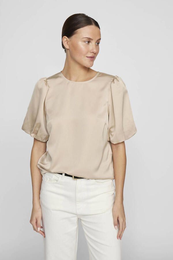 Vila Blouse Noos Top Ellette Cement - Foto 2