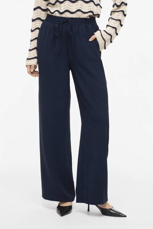VILA casual broek marine