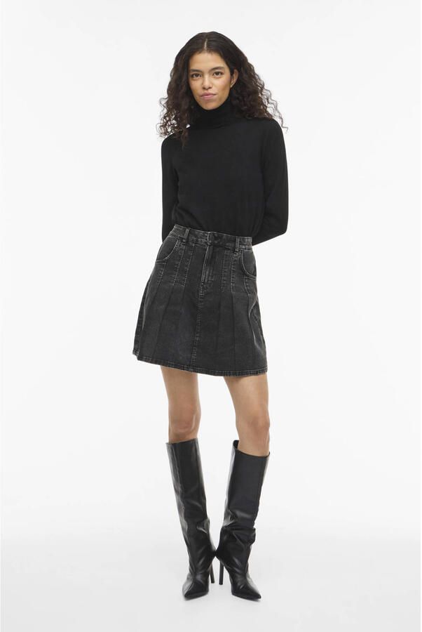 VILA denim spijkerrok grey denim - Foto 3