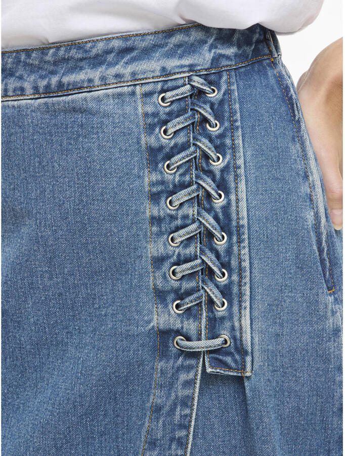 VILA denim spijkerrok medium blue denim - Foto 2