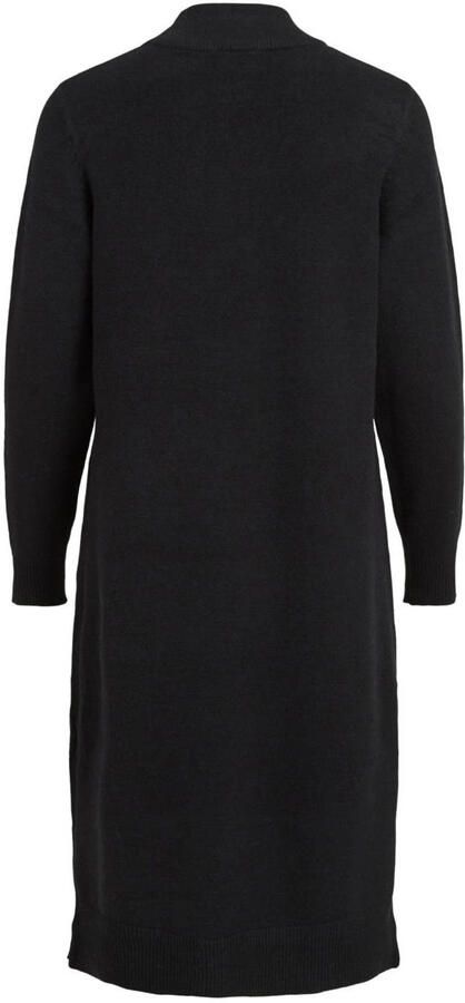 Vila Knielange gebreide jurk met zijsplitten model 'Viril' - Foto 3