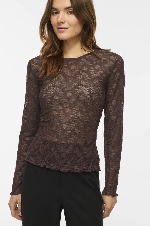 Vila Fay O-Neck L S Top Dames - Foto 3