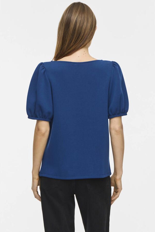 VILA gebreide top blauw - Foto 3