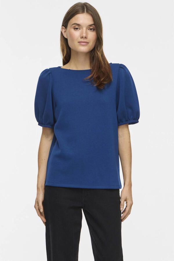 VILA gebreide top blauw
