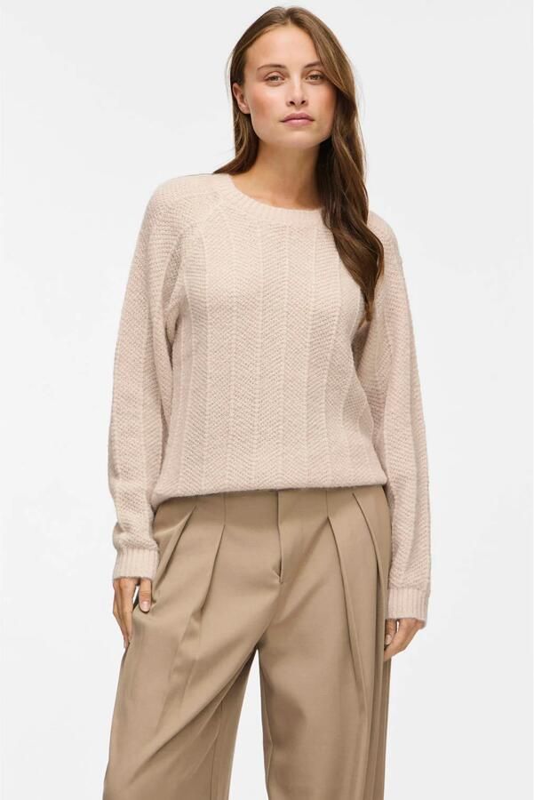 VILA gebreide trui beige