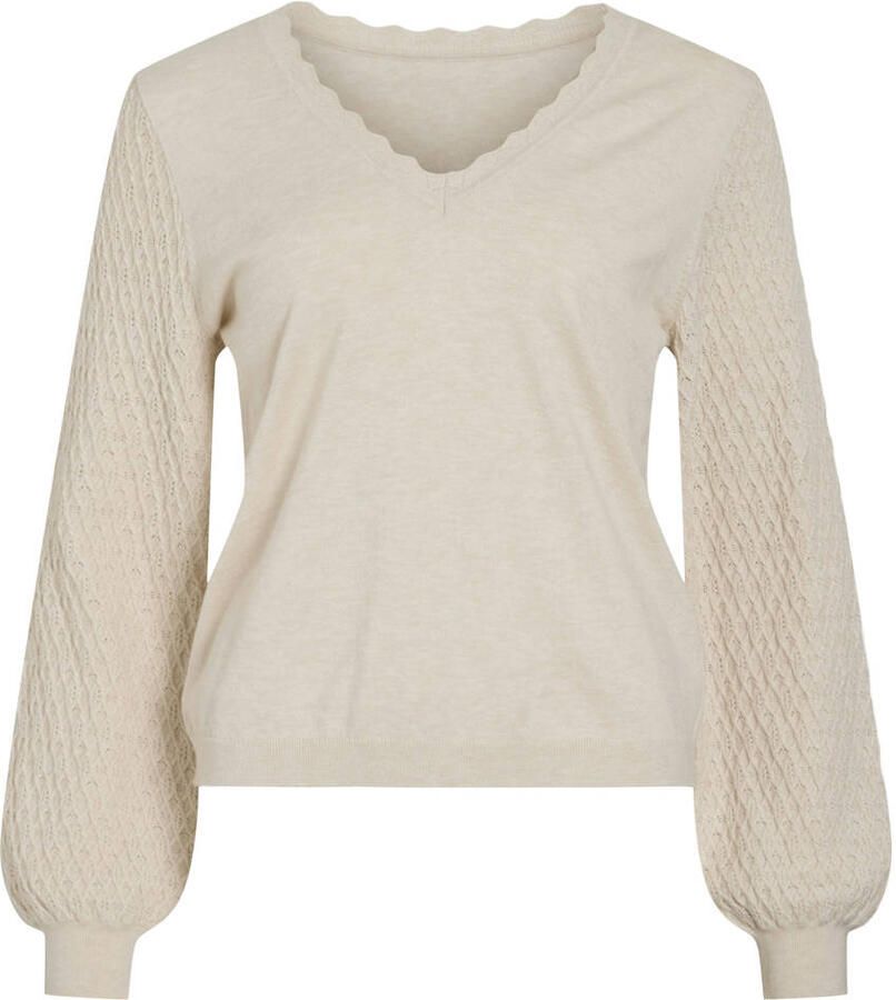 VILA gebreide trui ecru