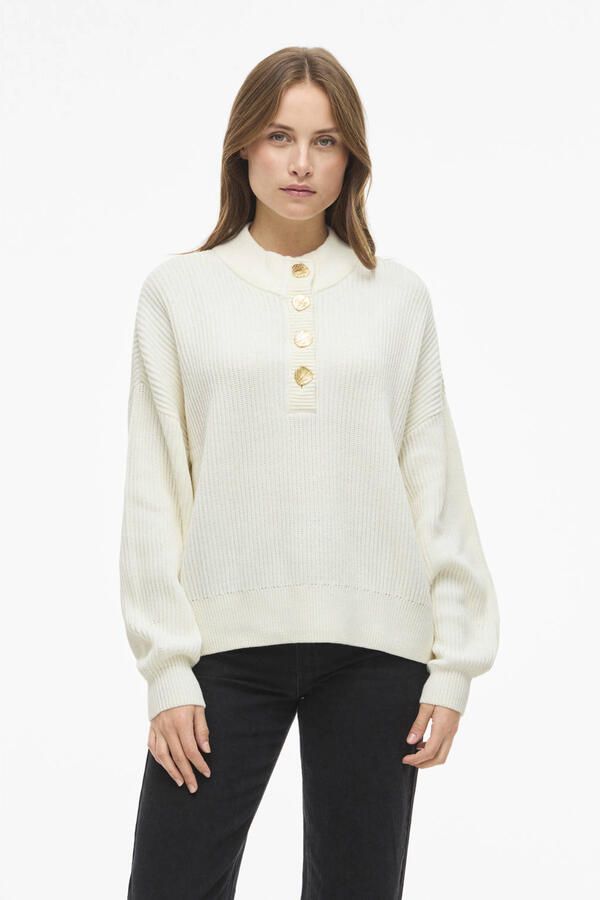Vila Trui met staande kraag VICHING CREW NECK L S KNIT TOP NOOS