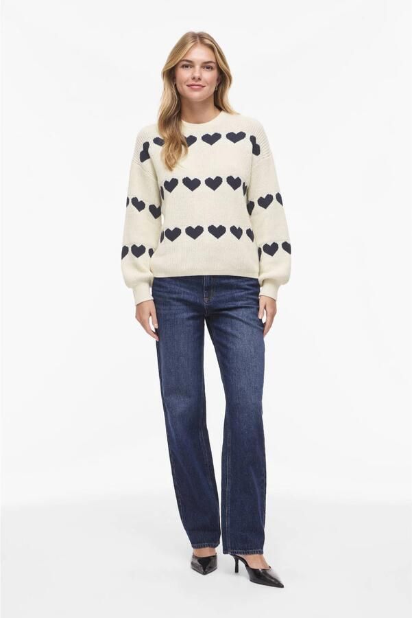 Vila Jamilla Jacquard Knit Trui Dames - Foto 3