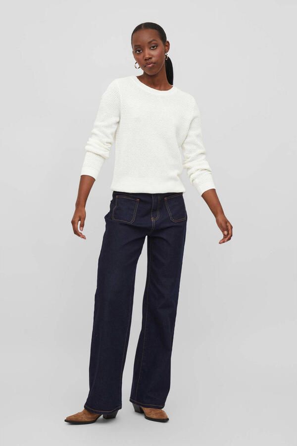 Vila Gebreide pullover met structuurmotief model 'Vidalo O-Neck' - Foto 4