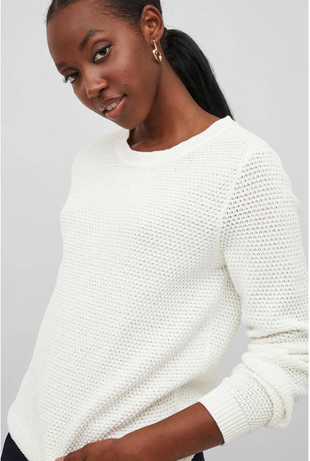 Vila Gebreide pullover met structuurmotief model 'Vidalo O-Neck' - Foto 3