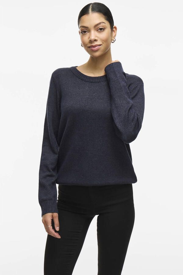 Vila Trui met ronde hals VIRIL-O-PULLI Tricot met fijne breitechnische details