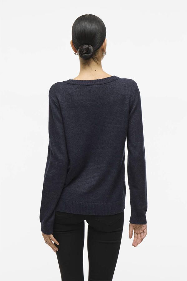 Vila Trui met ronde hals VIRIL-O-PULLI Tricot met fijne breitechnische details - Foto 3
