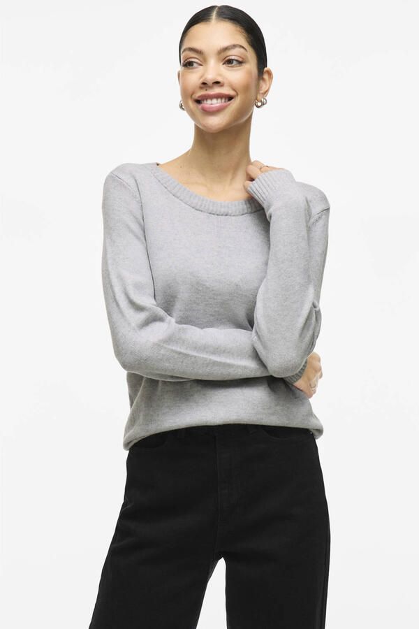 Vila Trui met ronde hals VIRIL-O-PULLI Tricot met fijne breitechnische details