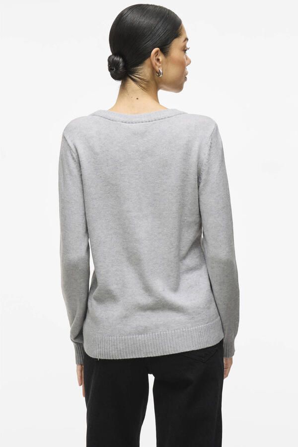 Vila Trui met ronde hals VIRIL-O-PULLI Tricot met fijne breitechnische details - Foto 3