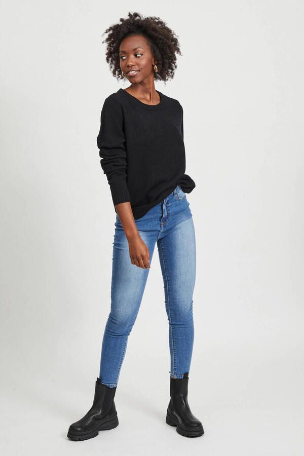 Vila Trui met ronde hals VIRIL-O-PULLI Tricot met fijne breitechnische details