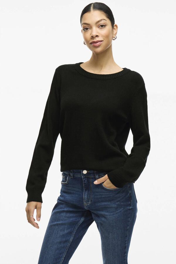 Vila Trui met ronde hals VIRIL-O-PULLI Tricot met fijne breitechnische details - Foto 2