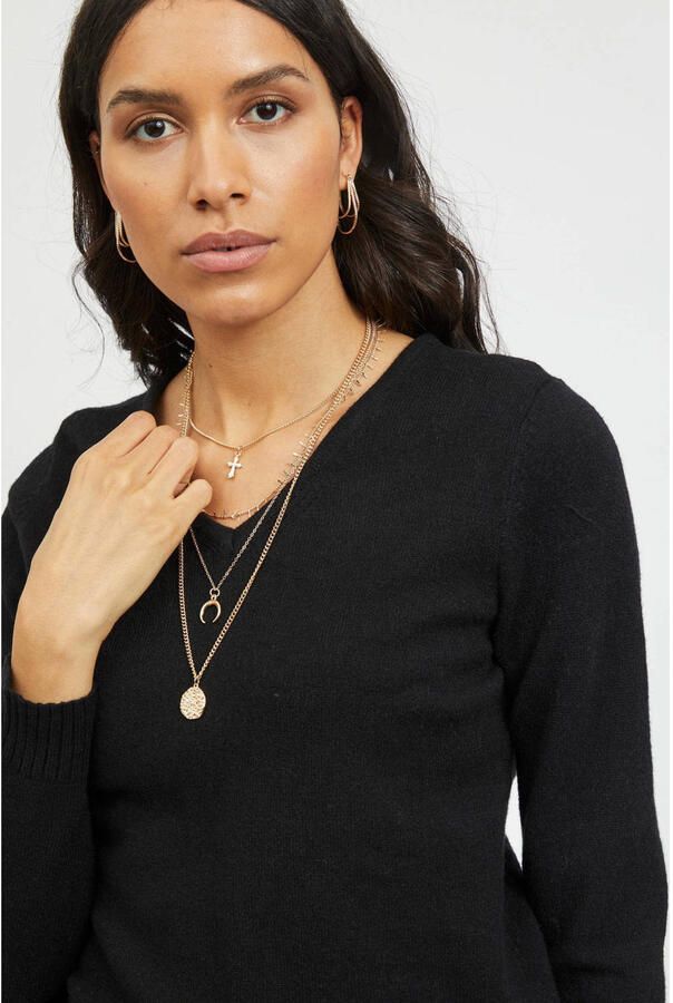 Vila Gebreide pullover met V-hals model 'Viril' - Foto 2