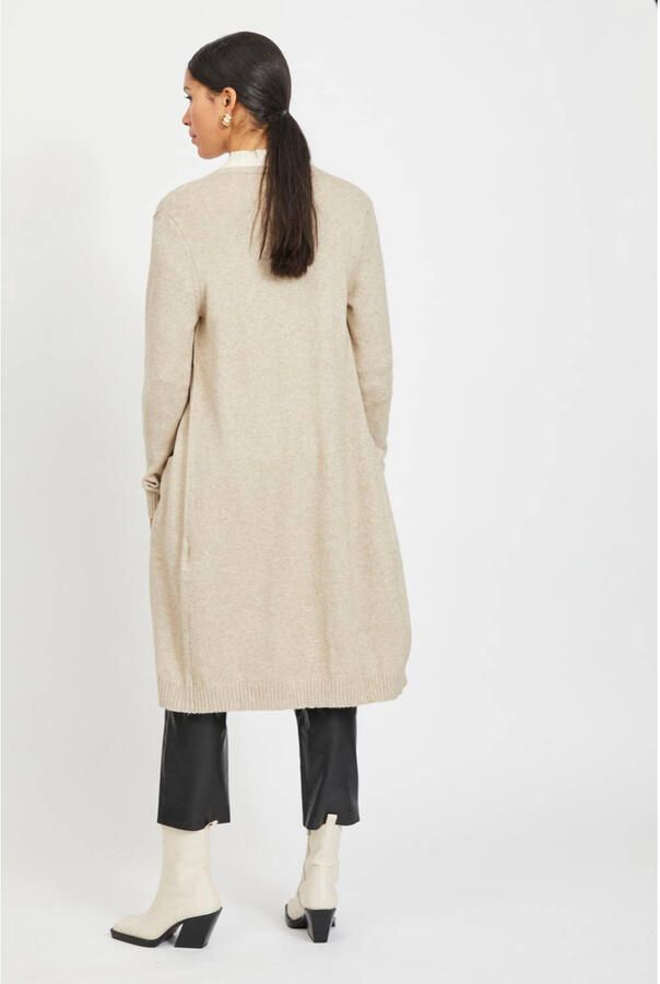 Vila Mantel Noos Ril Long Cardigan Natural Melange - Foto 3