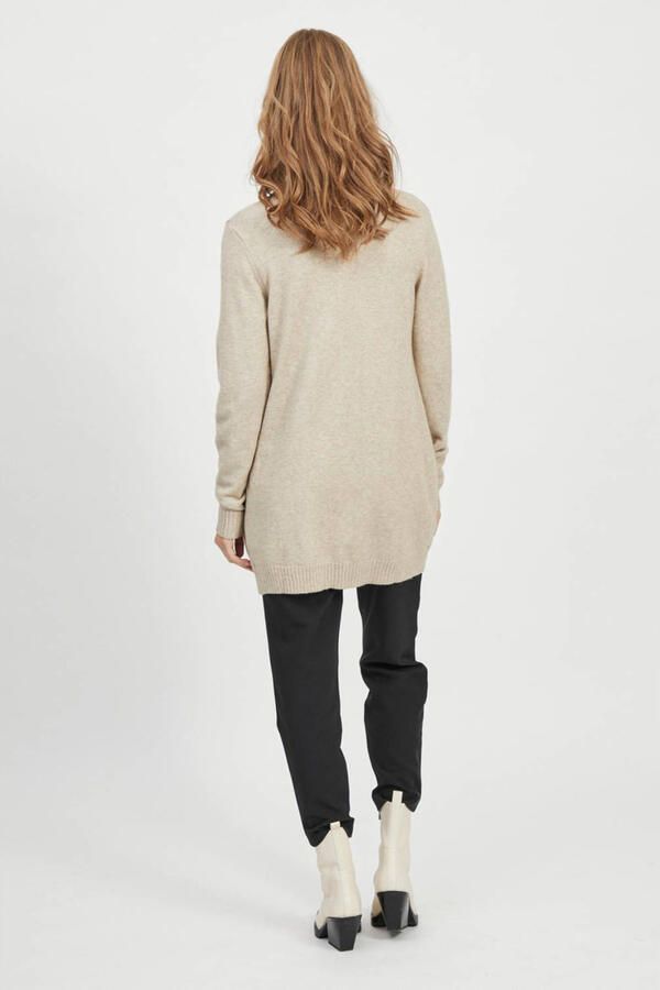 Vila Beige Gebreid Vest Herfst Winter Collectie Beige Dames - Foto 2