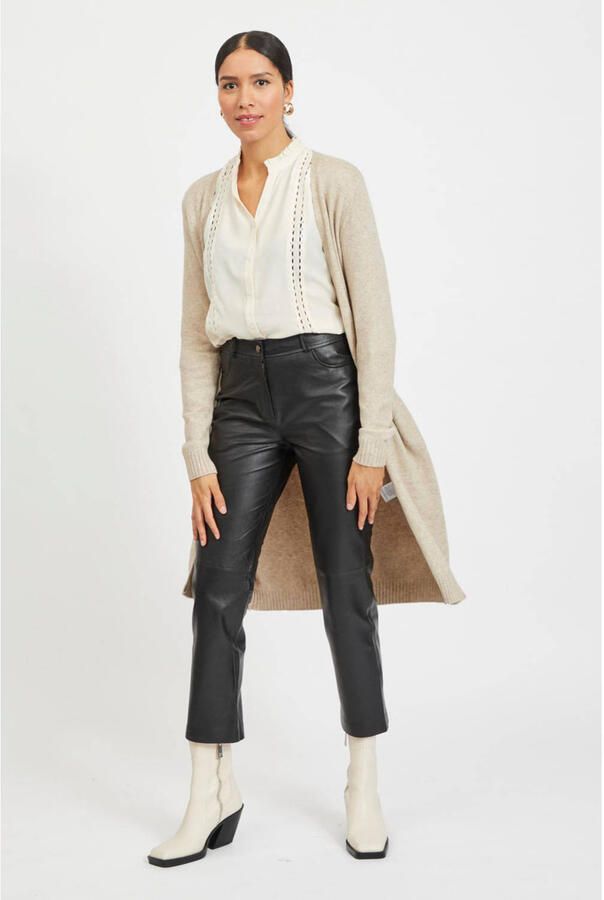 Vila Mantel Noos Ril Long Cardigan Natural Melange