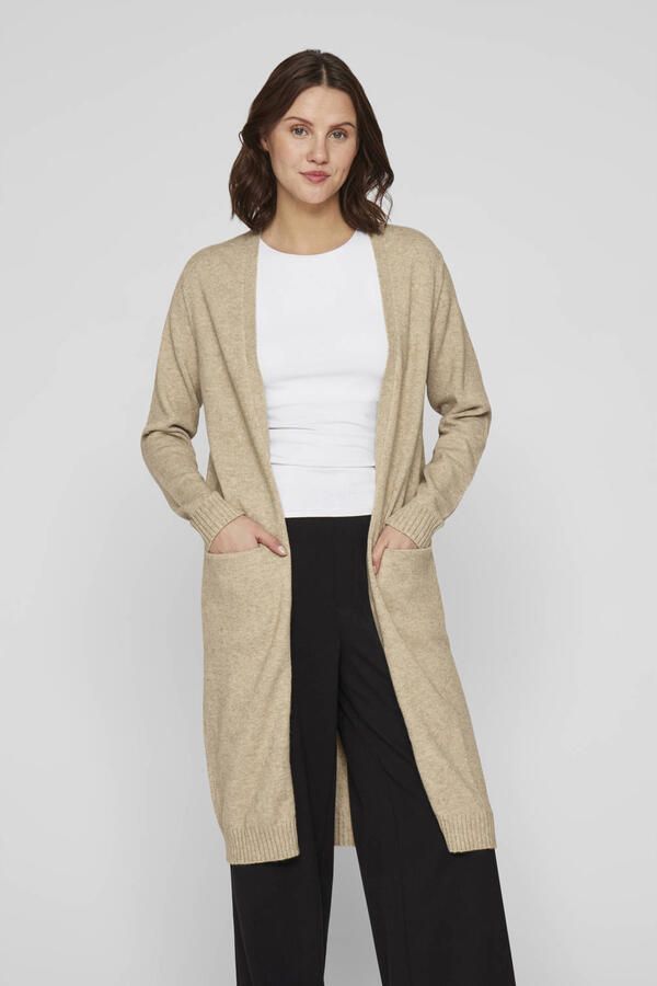 Vila Mantel Noos Ril Long Cardigan Natural Melange - Foto 3