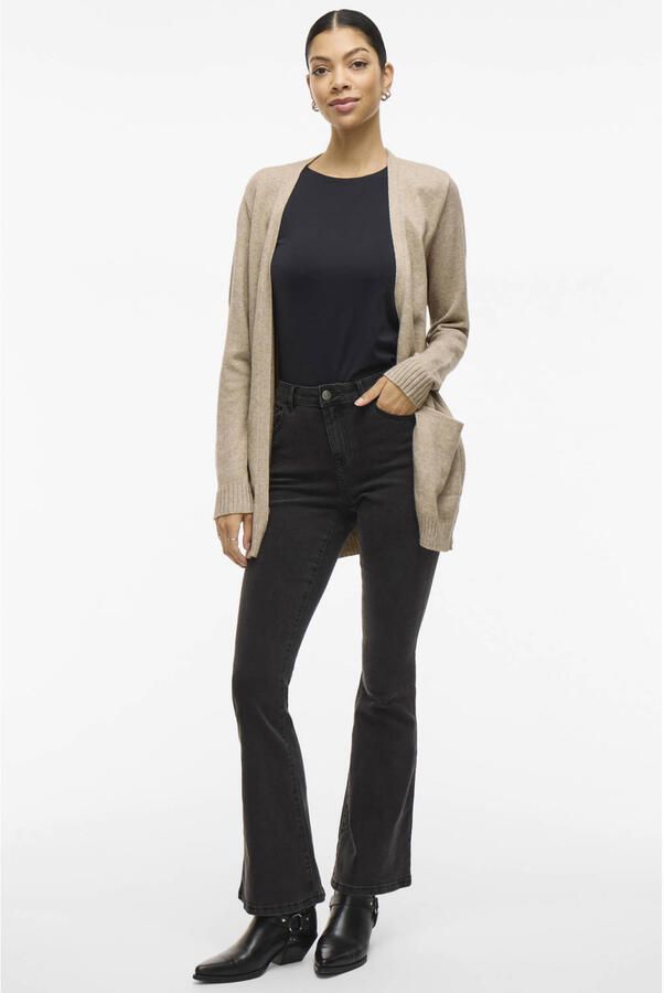Vila Beige Gebreid Vest Herfst Winter Collectie Beige Dames - Foto 3