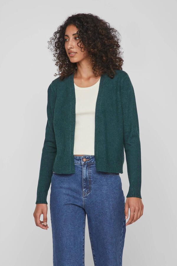 Vila Gebreide cardigan met opengewerkte voorkant model 'VIRIL' - Foto 2