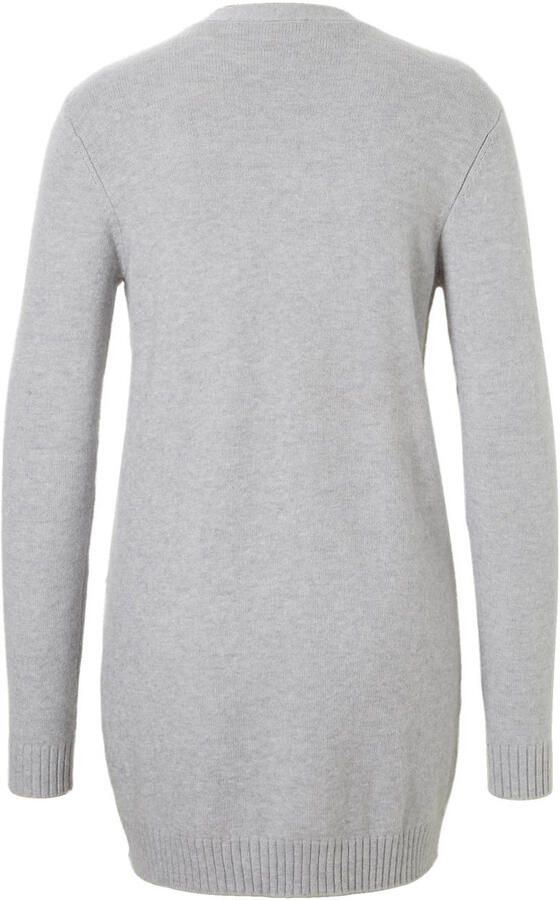 VILA gemêleerd gebreid vest VIRIL grijs - Foto 2