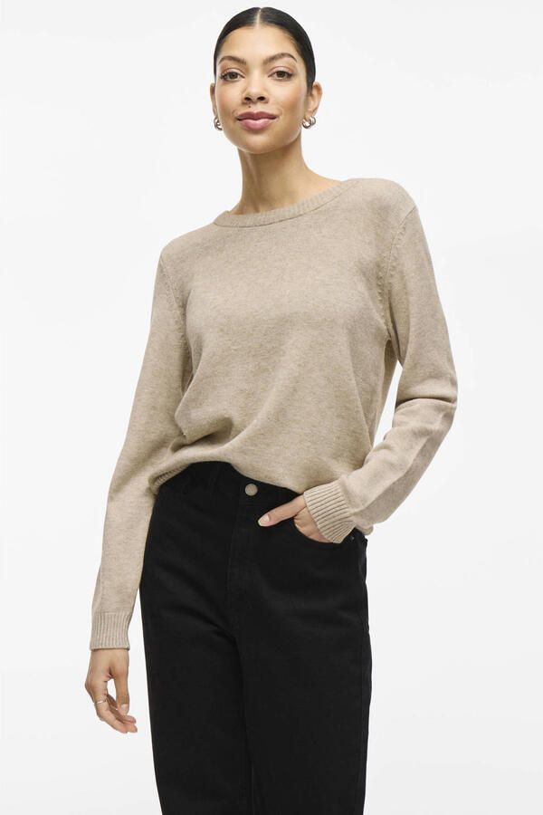 Vila Beige Gebreide Kleding met Lange Mouwen Beige Dames - Foto 3