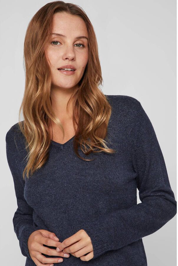 Vila Trui met V-hals VIRIL V-NECK L S KNIT TOP NOOS