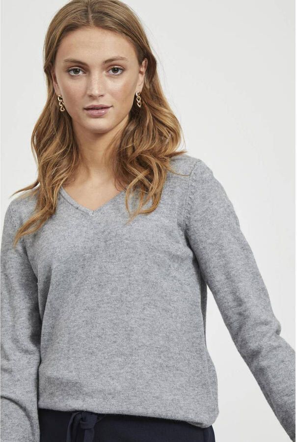 Vila Trui met V-hals VIRIL V-NECK L S KNIT TOP NOOS