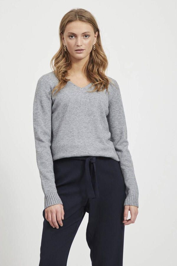 Vila Trui met V-hals VIRIL V-NECK L S KNIT TOP NOOS - Foto 2