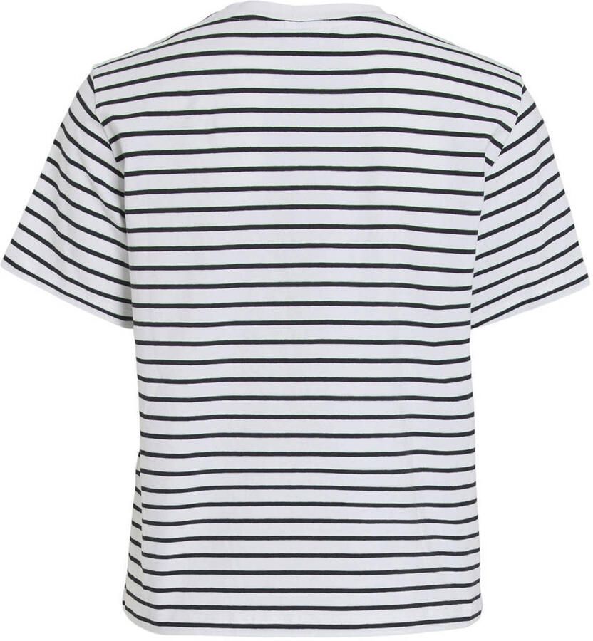VILA gestreepte T-shirt wit - Foto 2
