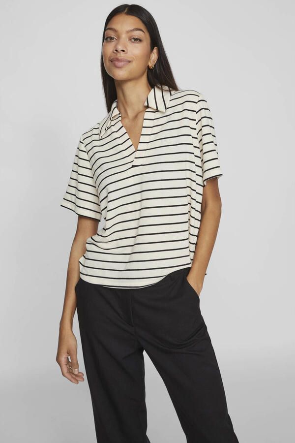 Vila T-shirt met platte kraag model 'ALO'