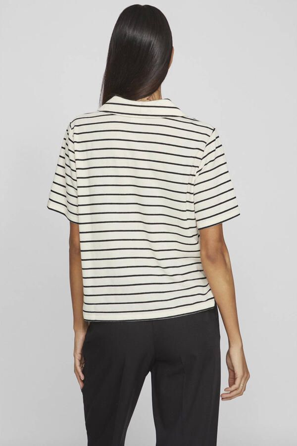 Vila T-shirt met platte kraag model 'ALO' - Foto 3
