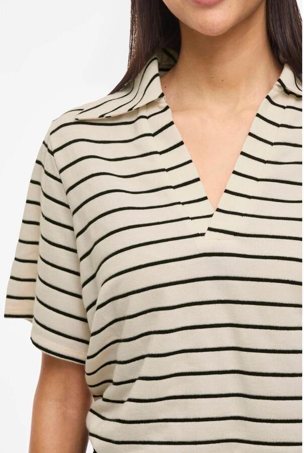 Vila T-shirt met platte kraag model 'ALO' - Foto 3