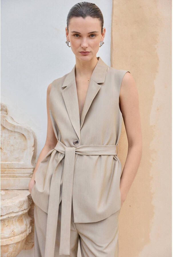 VILA gilet beige