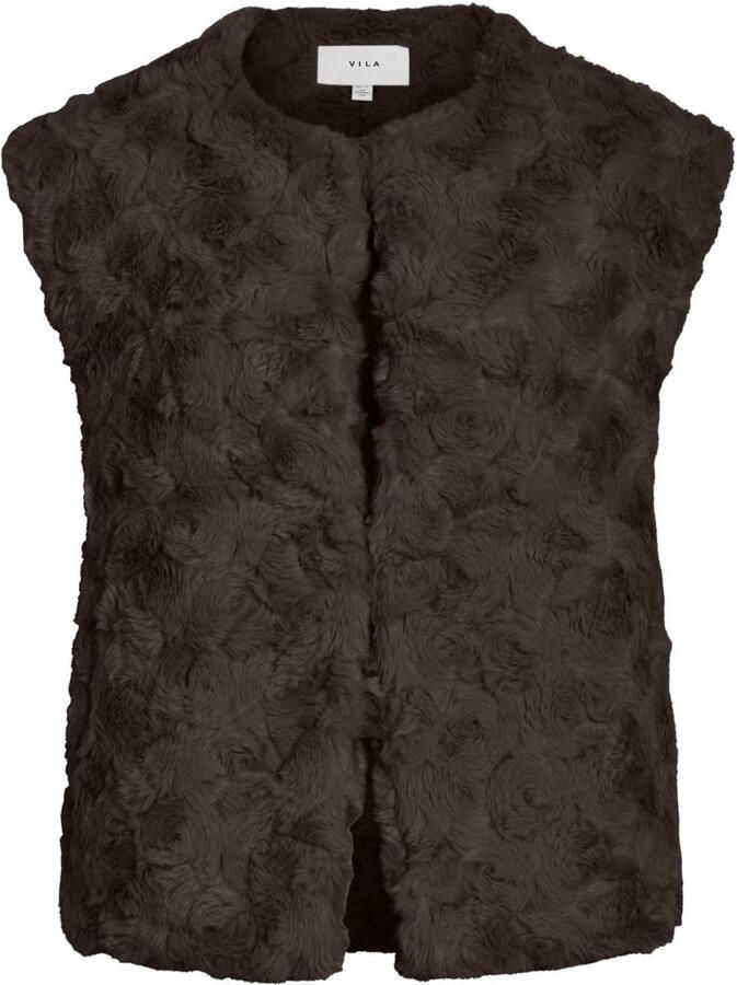 VILA gilet donkerbruin