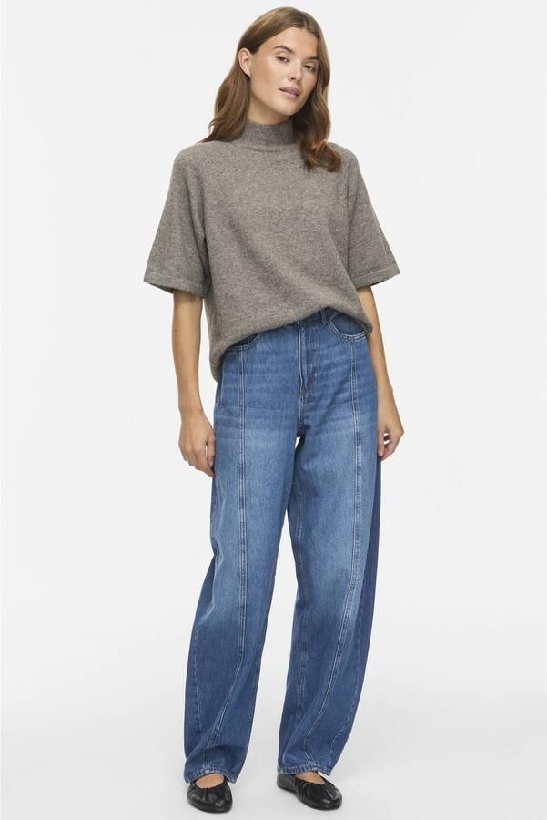 VILA high waist barrel jeans medium blue - Foto 2