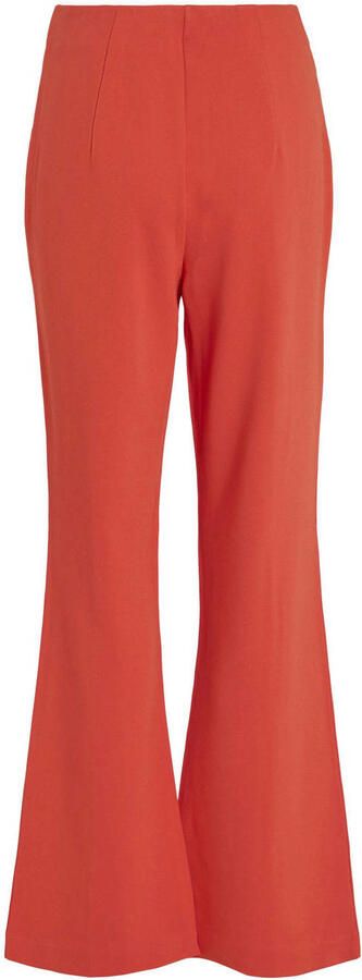 VILA high waist regular fit pantalon VIBILLIE rood