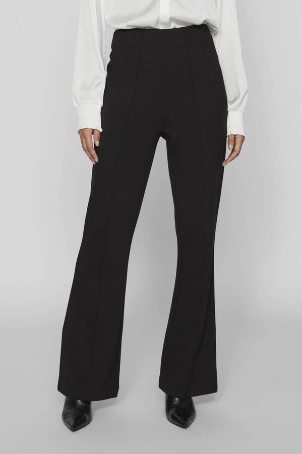 VILA high waist regular fit pantalon VIBILLIE zwart - Foto 3