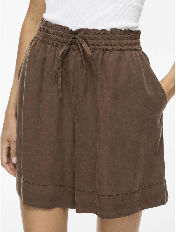 VILA high waist regular fit short bruin