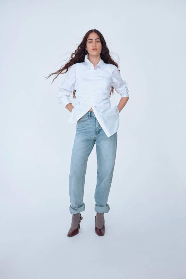 VILA high waist straight fit jeans VIKELLY light blue denim - Foto 2
