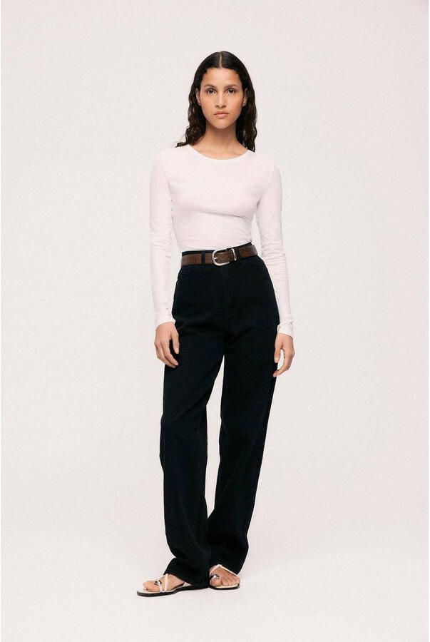 VILA high waist straight jeans VIKELLY black