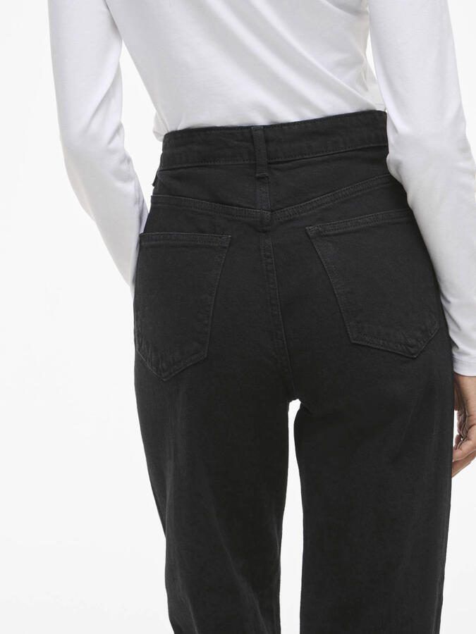 VILA high waist straight jeans VIKELLY black - Foto 2