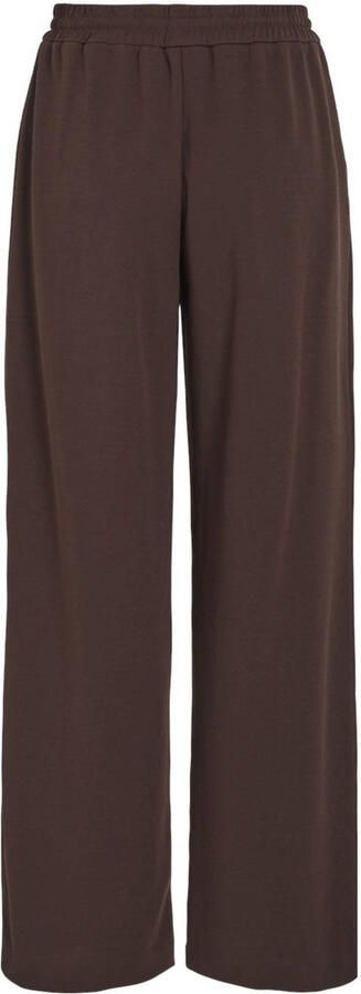 VILA high waist wide leg broek VICLUA donkerbruin - Foto 3