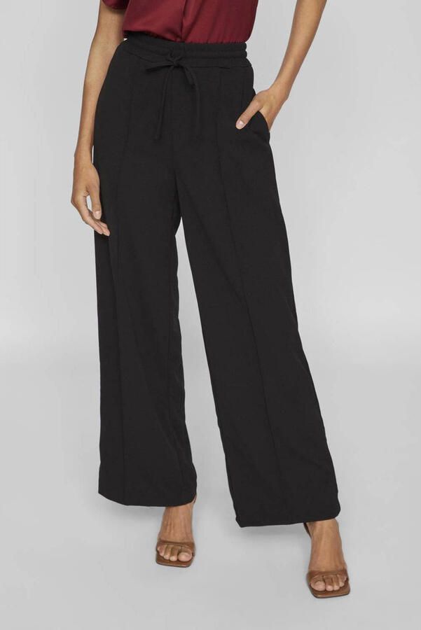 Vila Oversized stoffen broek met bandplooien model 'CLUA' - Foto 3