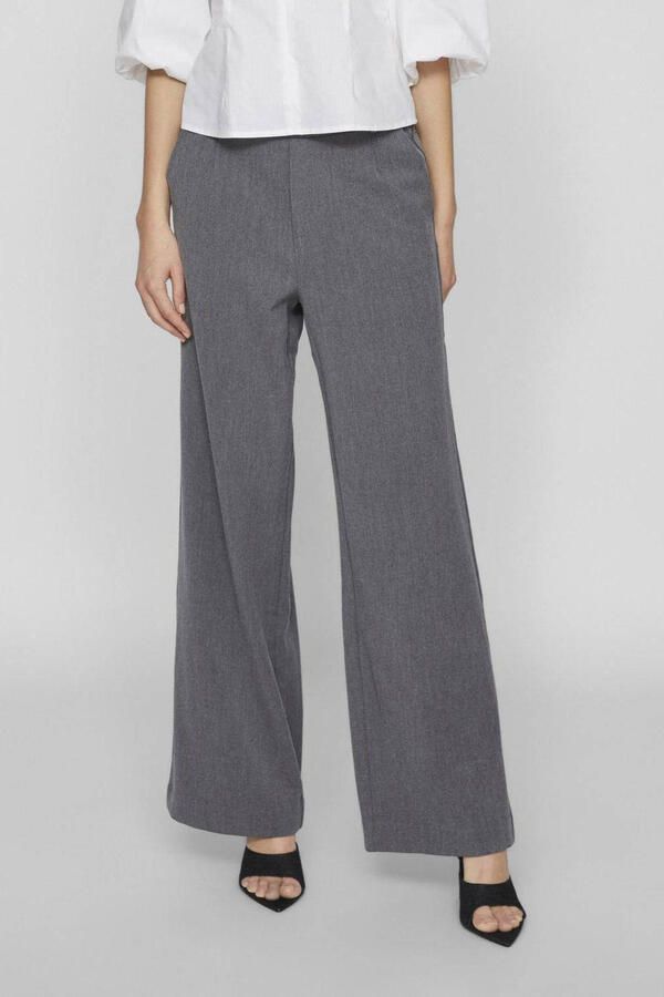 VILA high waist wide leg broek VIVARONE grijs - Foto 2
