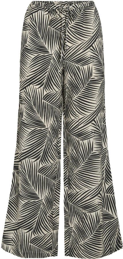 VILA high waist wide leg broek zwart
